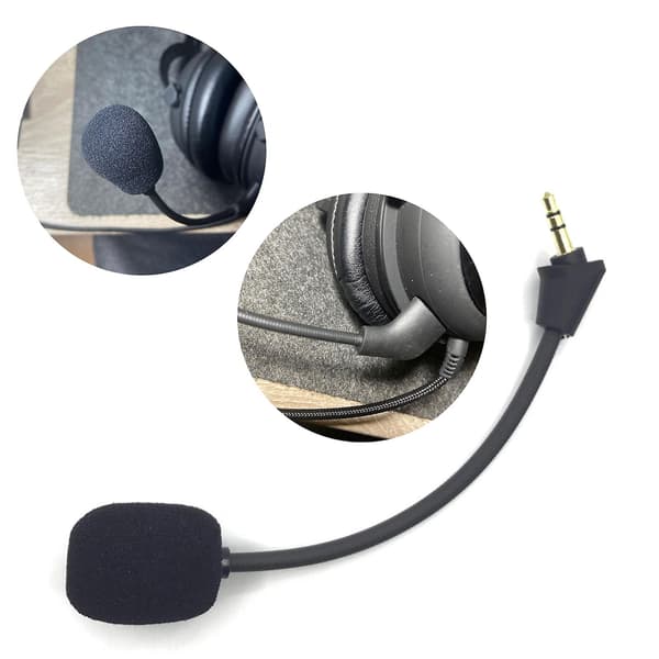3,5 mm Aux Ersättningsmikrofon 15 cm för Kingston för HyperX Cloud 2 II