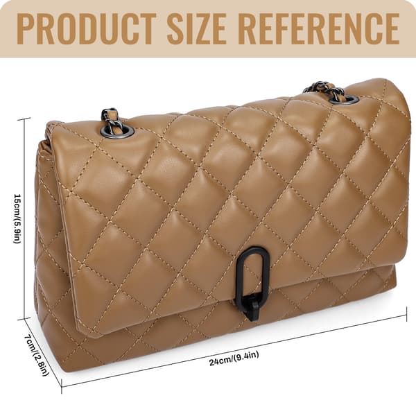 Små dametasker, quiltede crossbody-tasker, damemode skuldertasker, quiltede tasker, dame