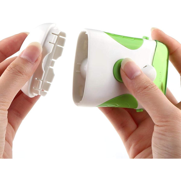 2 i 1 Elektrisk nagelklippare Bärbar Elektrisk nagelklippare Nageltrimmer Säker Manikyr Pedikyr Verktyg för Användning på Barn White and Green
