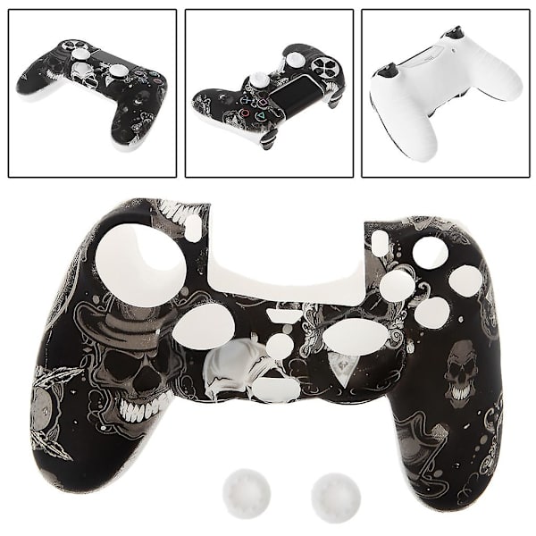 Gamepad Controller Silikone Sleeve Beskyttelses Cover + 2 Grip Hætter Til