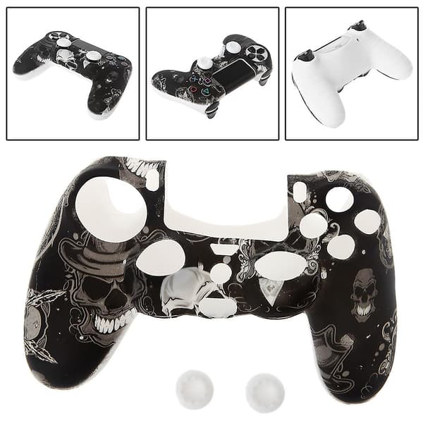 Gamepad Kontroller Silikonhylse Beskyttelsesdeksel + 2 Grepshetter For