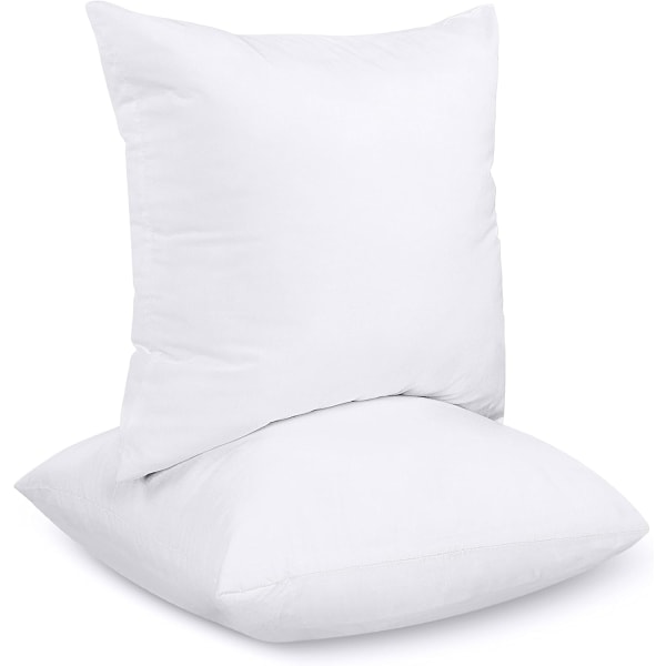 Fyld til puder (pakke med 2), 40 x 40 cm (16\" x 16\") Pudeindsatser, Hulfiberpuder (hvid) White 40x40 cm (Pack of 2)