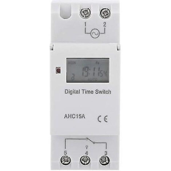 LCD-timer Ukentlig elektrisk timer Digital timerbryter 15a (220v)