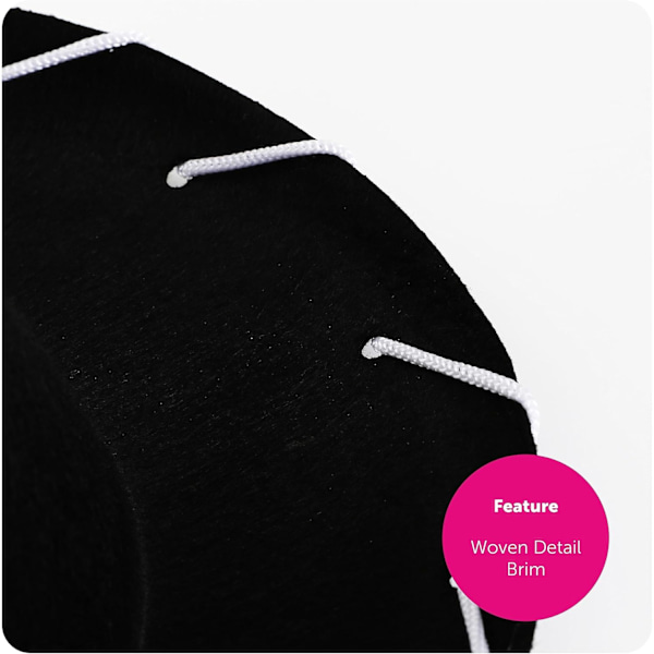 Svart cowboyhatt for barn - Tilbehør til cowboy- og cowgirlhatter - Perfekt for fester med tema fra ville vesten og cowboy, verdens bokdag eller andre utkledningsfester Black Pack of 12