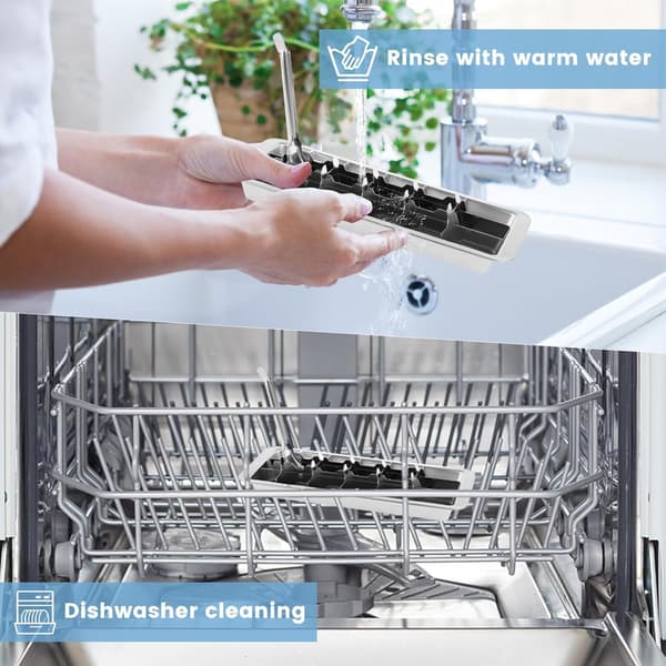 Stainless Steel Ice Cube Tray with 18 Compartments, Removable Metal Ice Cube Maker with Handle, Easy Release and No Plastic Ice Molds
