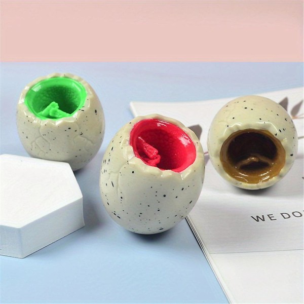 3 stk Dinosaur Egg Stress Balls Dinosaur Squeeze Toys Søte Klype Toys Stress Relief Toys Nyhet Morsomme Squeeze Stress Relief Toys