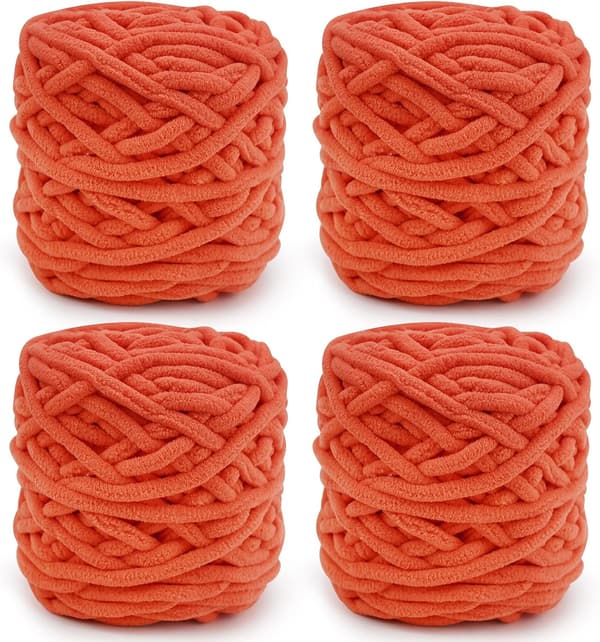 Heklegarn 4xHeklegarn for Hekling, Mykt Chunky Garn for Garnprosjekter