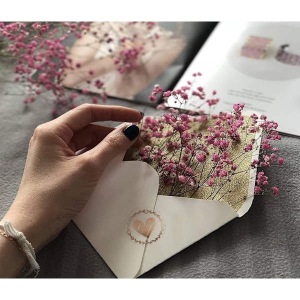 6 Förslutningsetiketter för Kuvert - 3,2 cm Hjärtformade Förslutningsetiketter Självhäftande Kuvert, Transparenta Hjärtformade Kuvertetiketter (Roséguld)