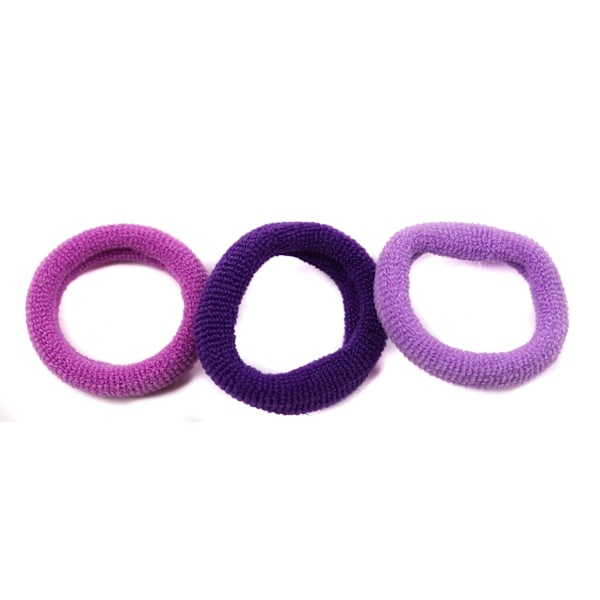 100 stk. Mini Bløde Hårelastikker Sømløse Hårelastikker Børne Hårringe Strikket Stof Hårelastikker (Lilla Gradient) Purple