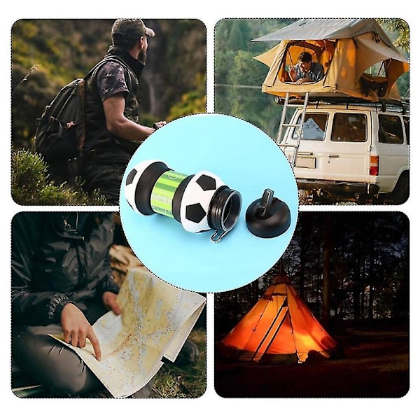 Fodbold Sports Vand Foldbar Rejseflasker Med Silikone Til Camping Vandreture Sports