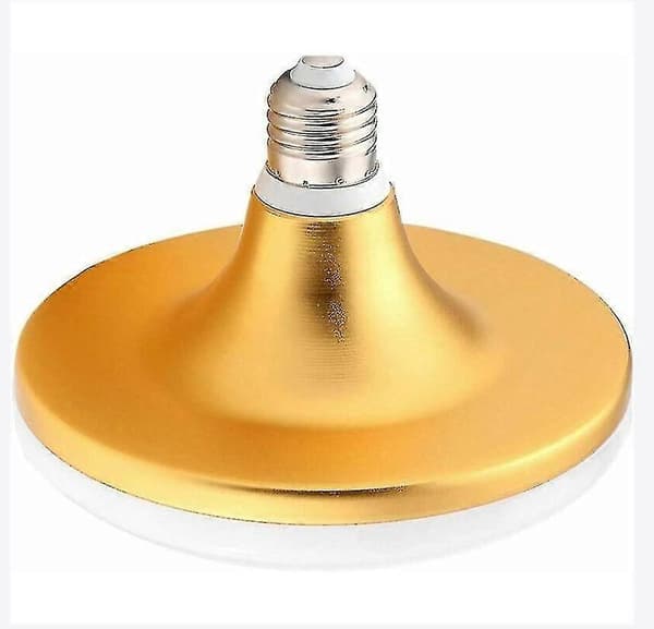 LED pære E27 E27 UFO 20W høj effekt flad lampe Egnet til fabrik, garage, (størrelse: varm hvid) 12*9cm