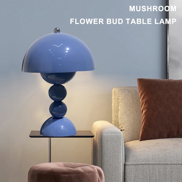 Sopplampe, nattlampe, LED-lys, oppladbar, ensfarget lys, minimalistisk lampe for romdekorasjon (blå [Energiklasse D]) Sky blue