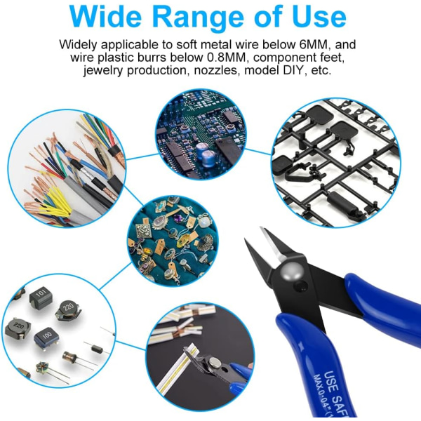 1 st Wire Cutter, Fjäderbelastade Sidoklippare Flush Cutters, Diagonal Cutters Precision Sidoklippare, Diagonal Tång i CRV-stål, Tungt #2 1PC #2 1PC