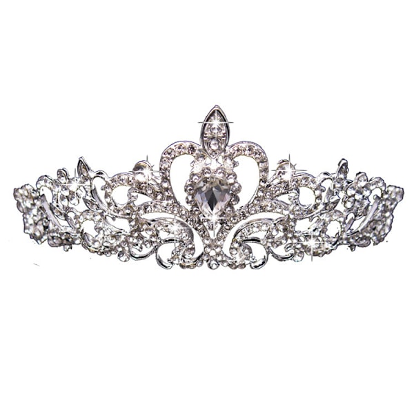 Krystal Rhinestone Tiara Krone til Prinsesse Brude Prom Brudefest Bryllup Hår Pandebånd til Kvinder
