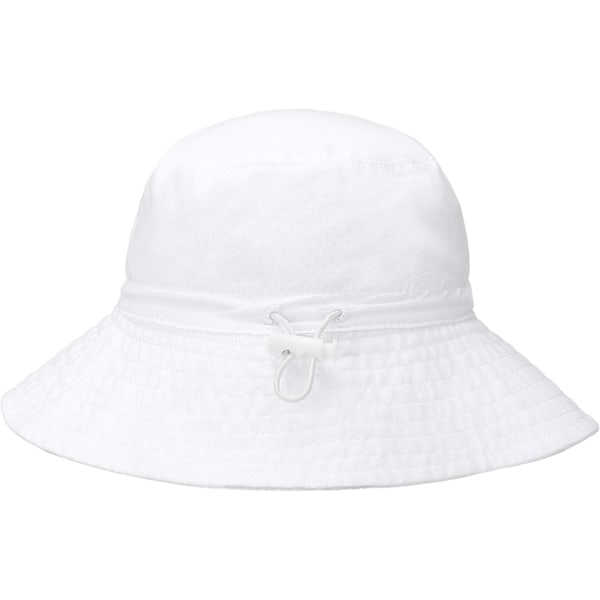 Baby Solhatt Leende Ansikte Småbarn UPF 50+ Solskyddande Hinkhatt Fin Strandhatt för Baby Flicka Pojke Justerbar Mössa White 06 Months