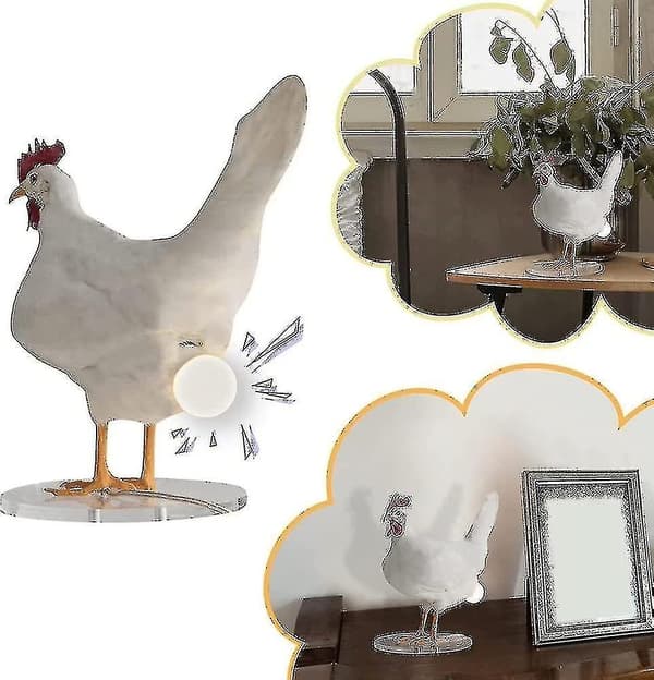 3D Kyllingegglampe Hane Bordlampe