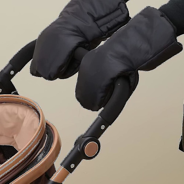 1 par barnvagnshandskar, universella handmuffar för barnvagn, antifryshandskar för barnvagn, handskar för kundvagn, handvärmare för shoppingvagn, vattentäta vinterhandskar