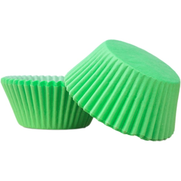 Små papir cupcake-former, fettsikre cupcake-former for baking, mini muffinsformer, cupcake-former i bulk, papirbaking Green