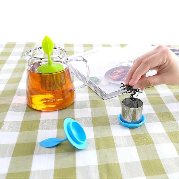 4-pack löste te-infusionsenheter, te-infusionsenhet finmaskigt löste-sil lock för löst te eller örtte