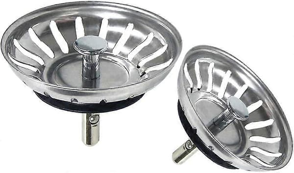 Køkkenvask Si, Vask Si Prop Filter, Rustfrit Stål Vaskafløb Til Dit Køkken Badeværelse - Diameter 80mm (2 Pakker)