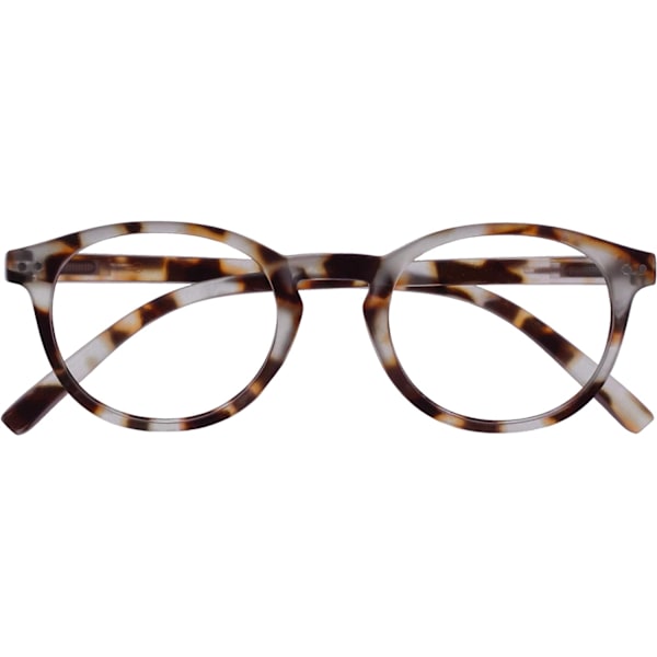 Lesebriller Kule Runde Ramme Fjærhengsler Riperesistent Matt Lysebrun Skilpaddeskall Menn Kvinner R24-1T +3.50 Matt Light Brown Tortoiseshelll +3.50 Magnification