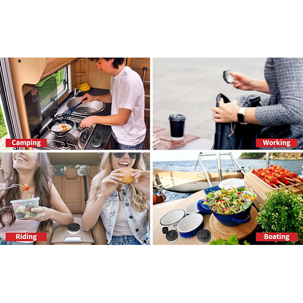 Salt- och Pepparkvarnar Fuktsäkra Set om 4 Små Mini Saltkvarnar för Camping Picknick Utomhus Kök Lunchlådor Resa Kryddset Klar wi Black Small Black, 4pk