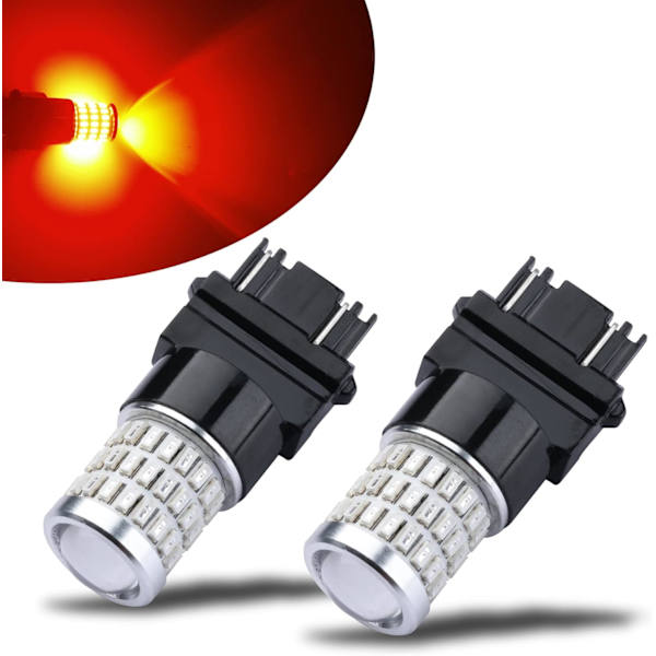 Nyeste 9-30V Super Bright Low Power Dual Brightness 3157 3156 3056 3057 LED-pærer med projektorerstatning til baglygter, Brilliant R Brilliant Red