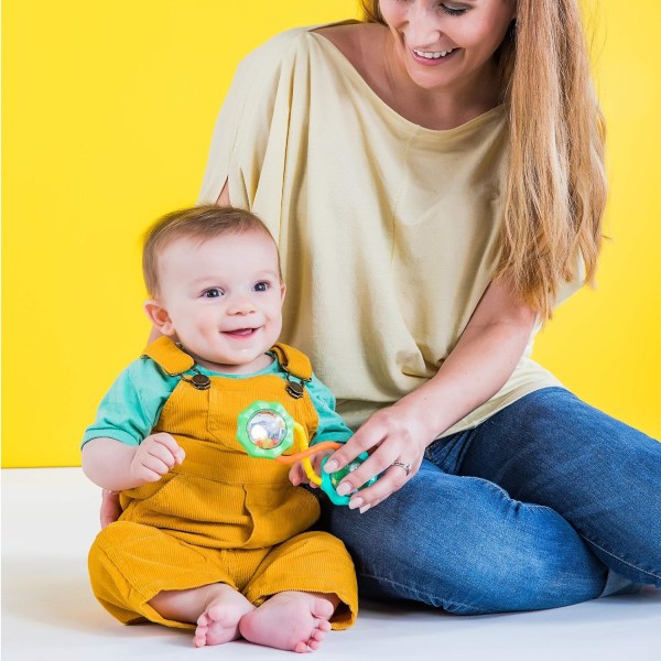 Oball Easy Grasp Shaker Rattle BPA-fri legetøj til spædbørn Green