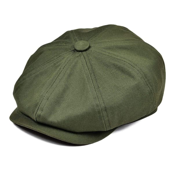 Herre newsboy flat cap, 100% bomull drosjesjåførhatt.