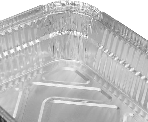 Set med 20 Premium Aluminiumformar, Silver, Engångs rektangulära tårtformar, 11 x 8,5 cm, 400ML