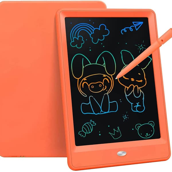 10 Inch Digital Ewriter, Electronic Graphic Drawing Tablet, Erasable Portable Doodle LCD Writing Pad, Orange