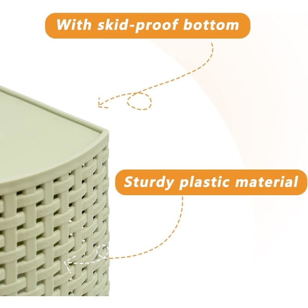 Opbevaringskurv, Kosmetikboks Organizer, Plastik Opbevaringsboks Skrivebord 4 Gitter Undergitter Opbevaringskasse Multifunktionel Opbevaring til Skrivebord Kontor Soveværelse C Green 4 Grid