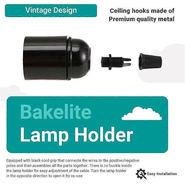 6-pack E26/E27 Glödlampa ES Skruvfäste för Tak/Pendel/Golv