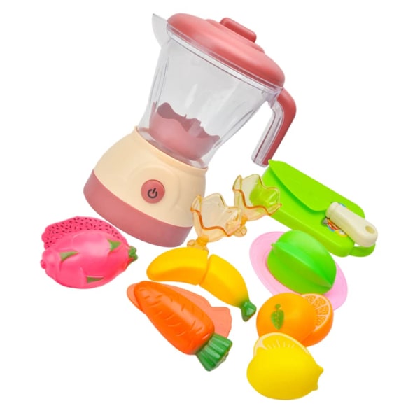 Barneblender Juicer Blenderblanding med kjøkkentilbehør Smoothiemaskin Kjøkkenapparater Leketøy Lyd Lys Lat som lek Leraning Gave Alder 3+