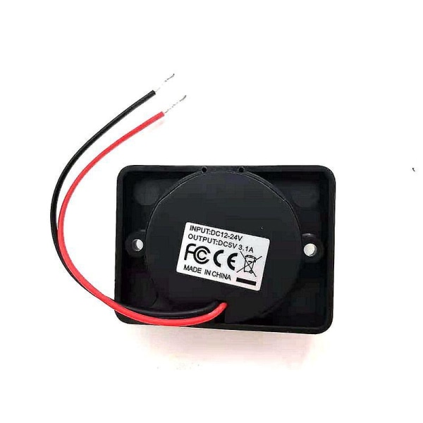 3.1a Bil USB-oplader, Bil Dobbelt USB-stik Oplader Stik 12v LED-lys (1stk, Sort + Blå)