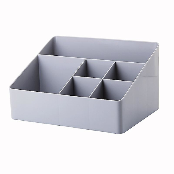 T6141 Skrivebordsartikler opbevaringsboks hjem stue opbevaringsboks fortykket plast multi-grid kosmetik