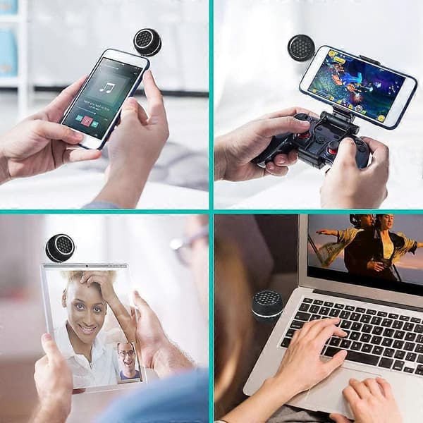 Bærbar højttaler, Mini mobiltelefonhøjttaler med 3,5 mm AUX-lydinterface i Micro USB-port Klar bas