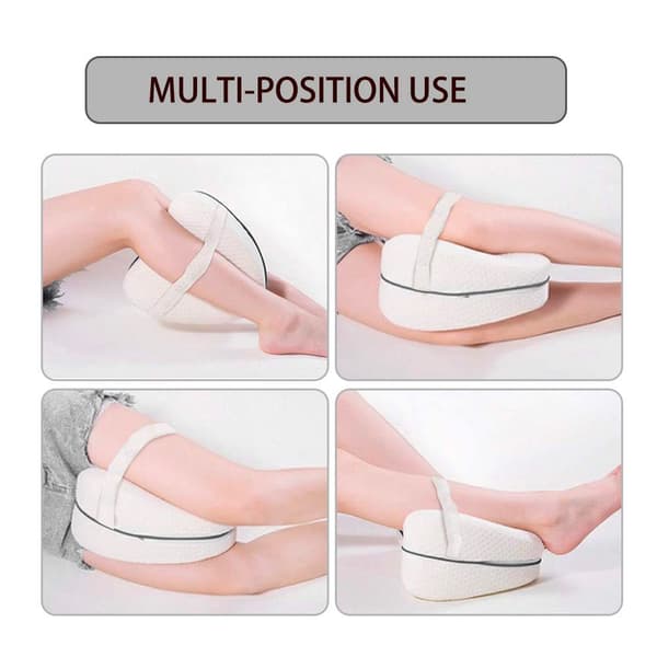 Benputer med Memory Foam Menn Kvinner Benpute for Sidesovere, Isjiaslindring, Benplager, Graviditet Bomull Hvit (Hjerte -B)