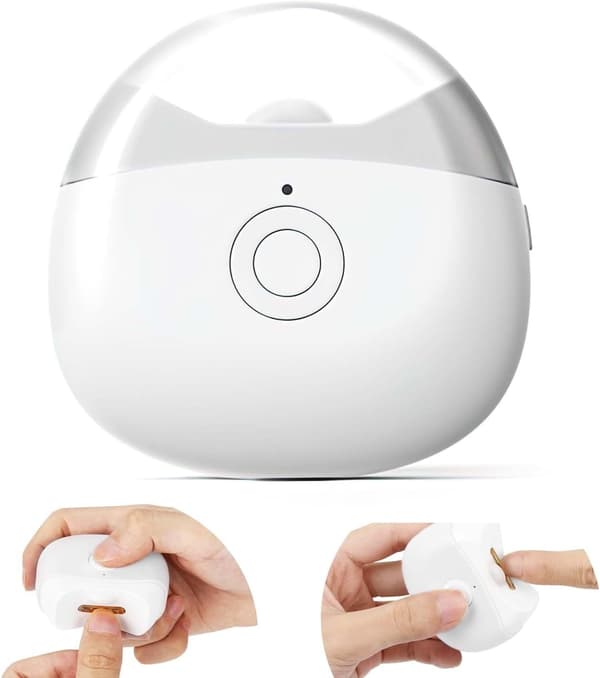 Automatic Electric Nail Clipper with Nail Clipping Storage, USB Rechargeable Safe Nail Trimmer