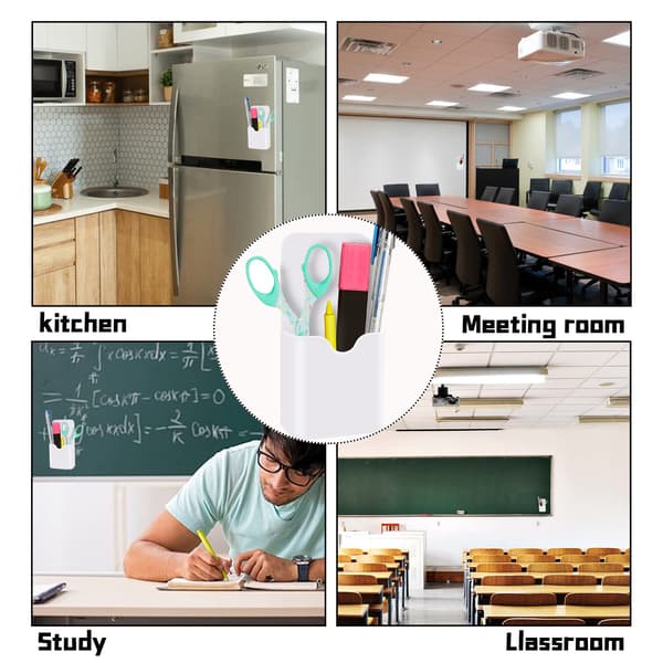 2 stk. magnetiske penholdere, stærk magnetisme til kontorer, skoler, hjem, fabrikker, køleskabe, whiteboard
