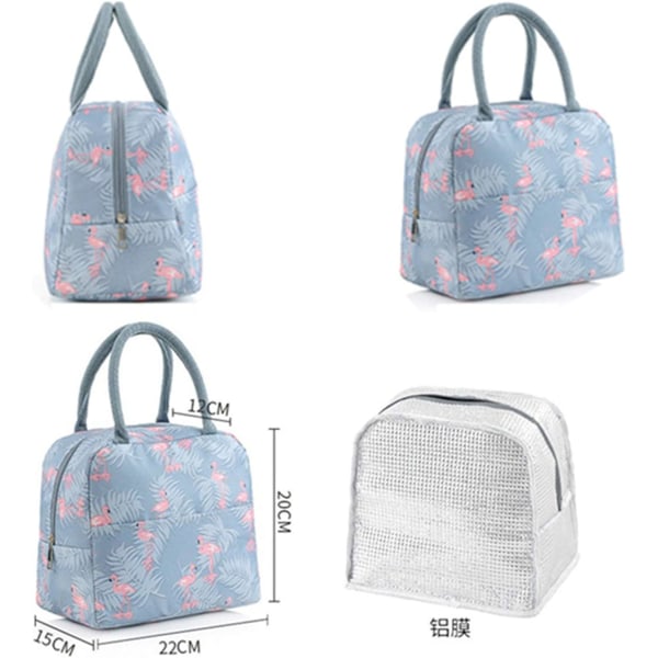Lunsjpose, Isolerte Lunsjpose Kjølepose Bærbar Flamingo Termiske Lunsjposer Organizer Tote Bag for Kvinner Voksne Barn Arbeid Skole Piknik Flamingo