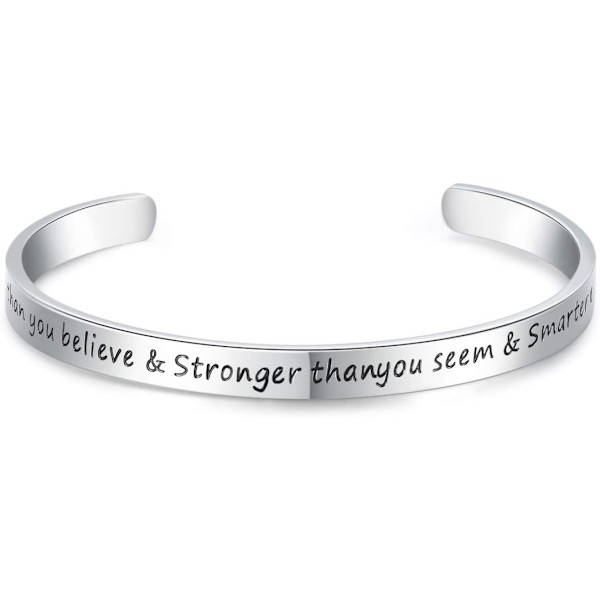 Vänskapsarmband för kvinnor - Inspirerande vänskapspresenter till bästa vän, motiverande manschettarmband för systrar, mamma, lärare, presenter 1you are braver than you believe