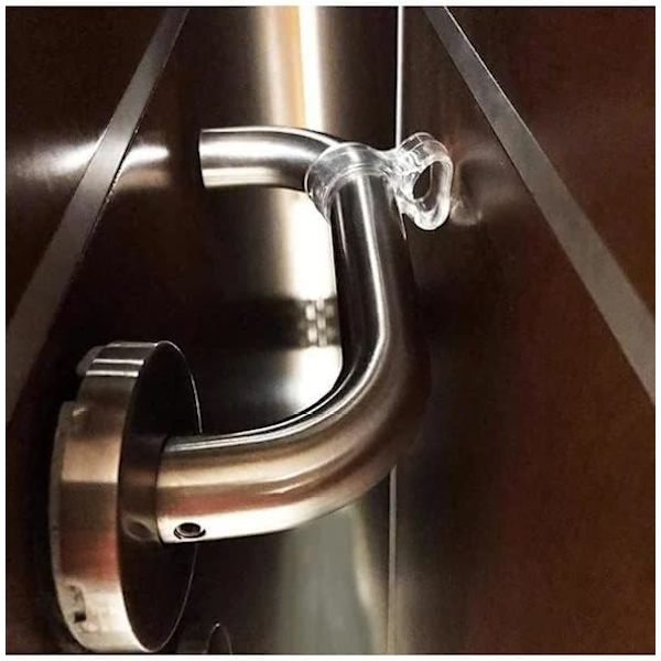 10 kappaleen pakkaus ovenkahvan pysäytin, puskurin seinäsuoja, joustava läpinäkyvä puskuri, estää huonekalujen ja seinien vaurioitumisen, helppo asentaa, oven paiskautumissuoja, Transparent 10 Pcs