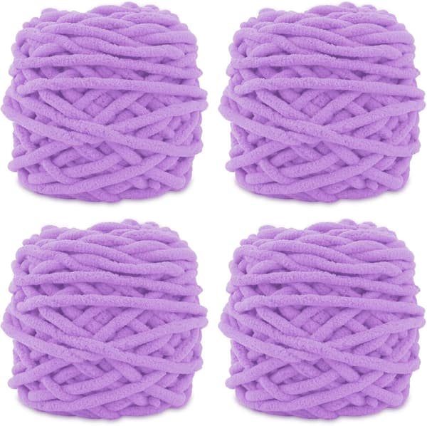 Brodergarn 4xBrodergarn for Hekling, Mykt Chunky Garn for Garnprosjekter
