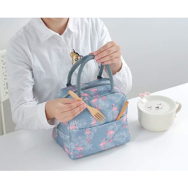 Frokostpose, Isoleret Frokostpose Køletaske Bærbar Flamingo Termisk Frokostposer Organizer Tote Taske til Kvinder Voksne Børn Arbejde Skole Picnic Flamingo