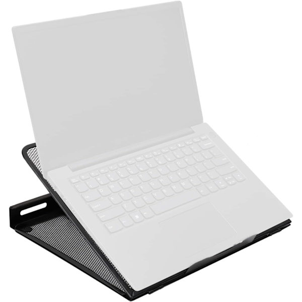Ventileret Justerbar Ergonomisk Laptopstativ, 33 x 28,7 x 18,5 cm, Sort
