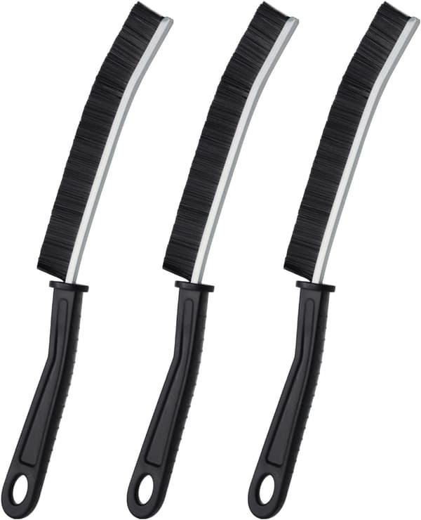 Crevice Cleaning Brush, Bathroom Tile Cleaning Brush, Premium Cleaning Tool with Aluminum Support, Thin Brush