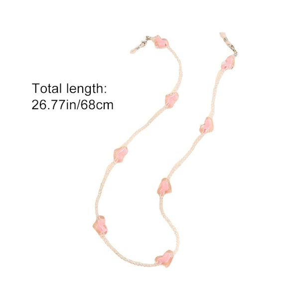 Briller Kæder, Brille Kæde Fashionabel Brille Kæde Perle Solbriller Kæder Lanyard Læsebriller Rem til Kvinder Kærlighed Krystal Briller Kæde