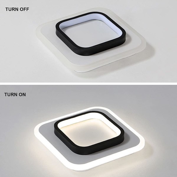 LED-taklampe - Mini LED-taklampe i metall for stue, soverom, gang, kontor, naturlig hvitt