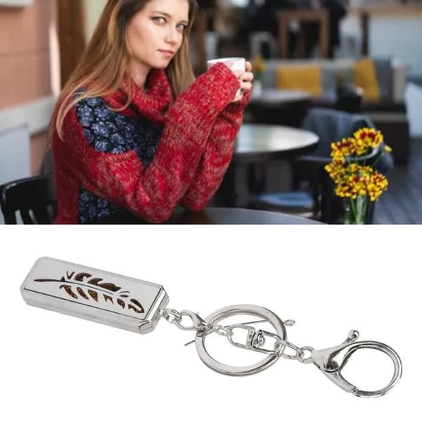 Aroma Olja Nyckelring Eterisk Olja Diffuser Nyckelring (skönhetstillbehör för örat)